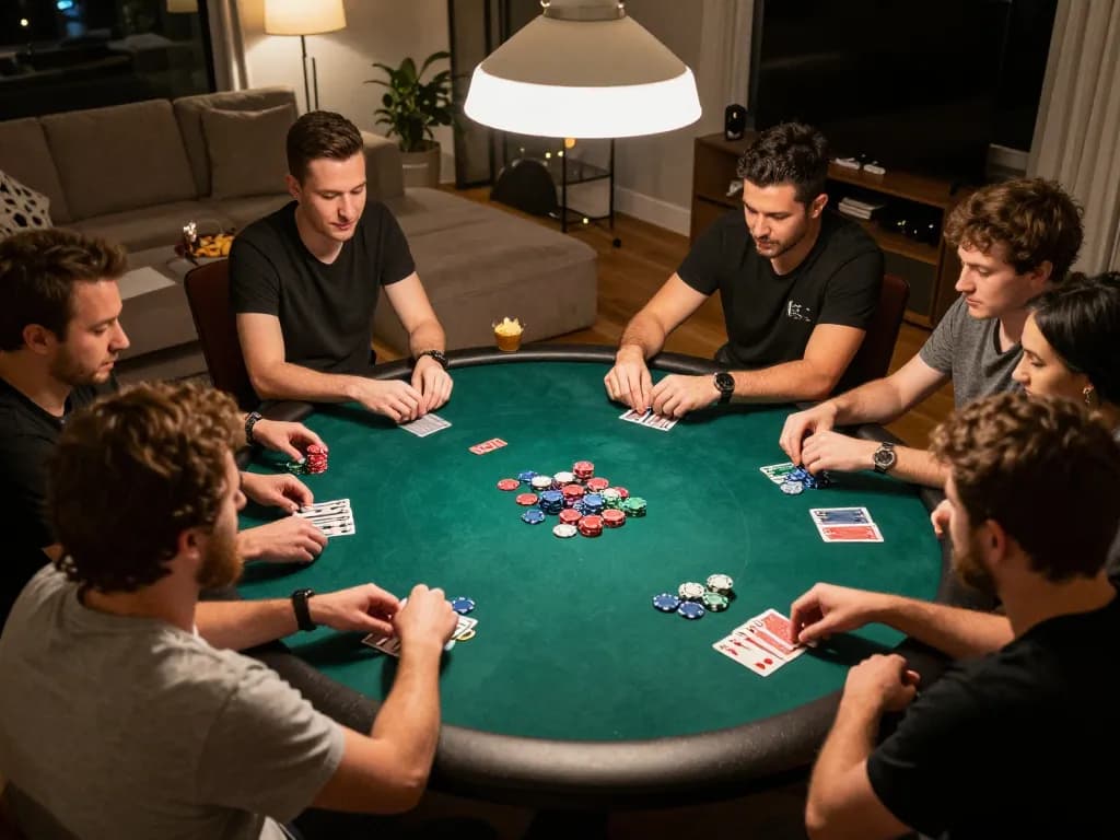 Engage in a thrilling poker game night with friends using 789win link in a cozy setup.