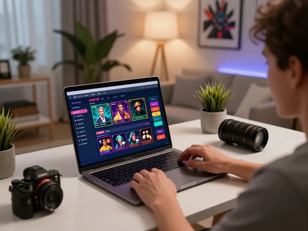 Player enjoying PHPVIP online casino gameplay at home with vibrant interface.