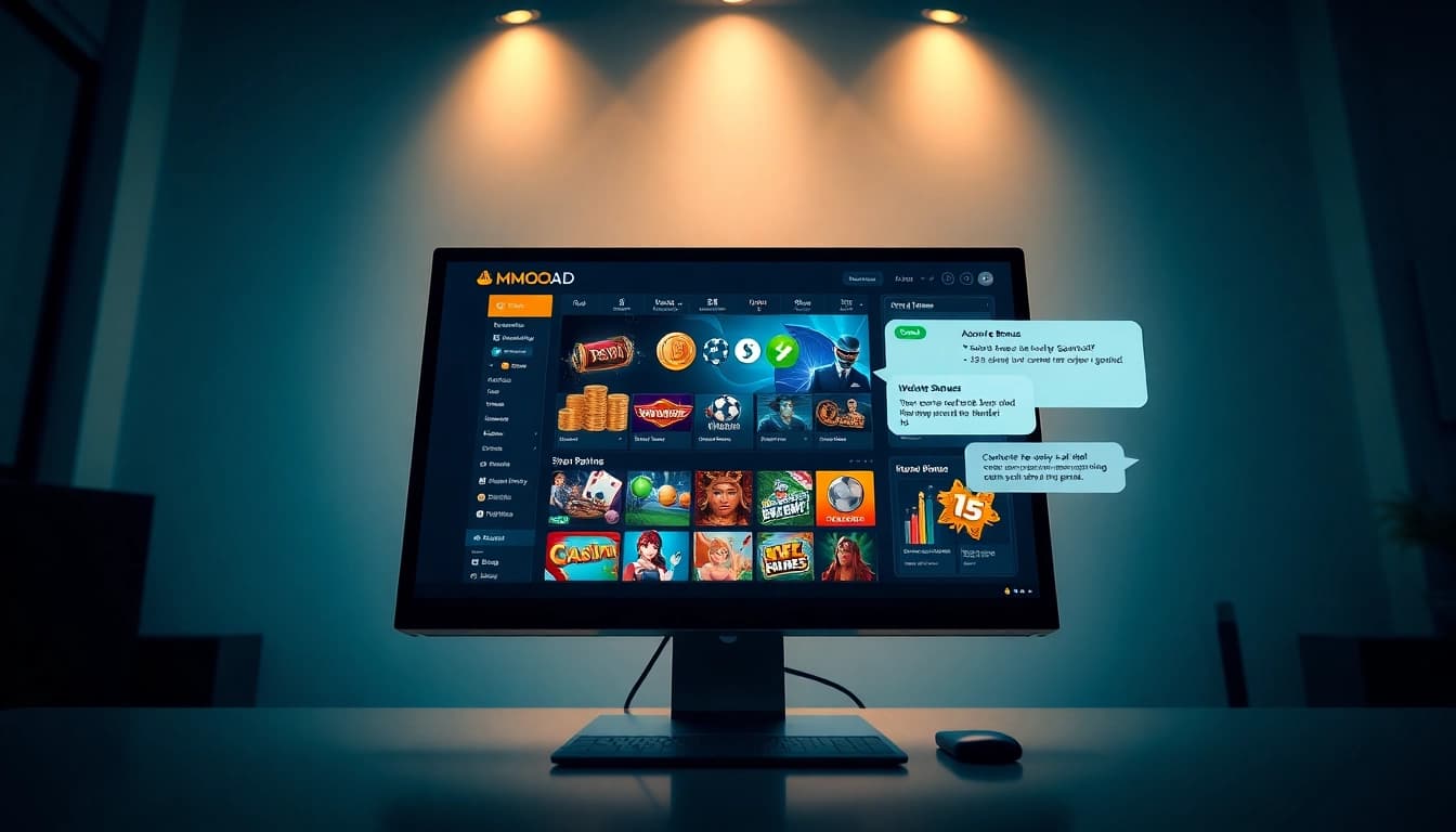 Experience the excitement of online gambling with https://mmoo.ad/ showcasing a professional user interface.