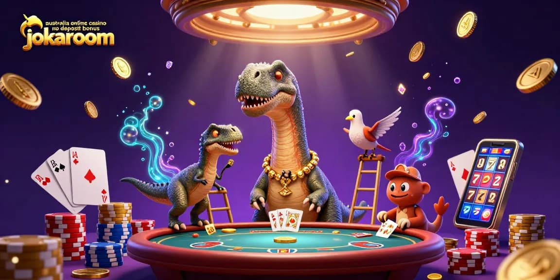 Experience the thrill of the australia online casino no deposit bonus jokaroom with vibrant characters and casino action.