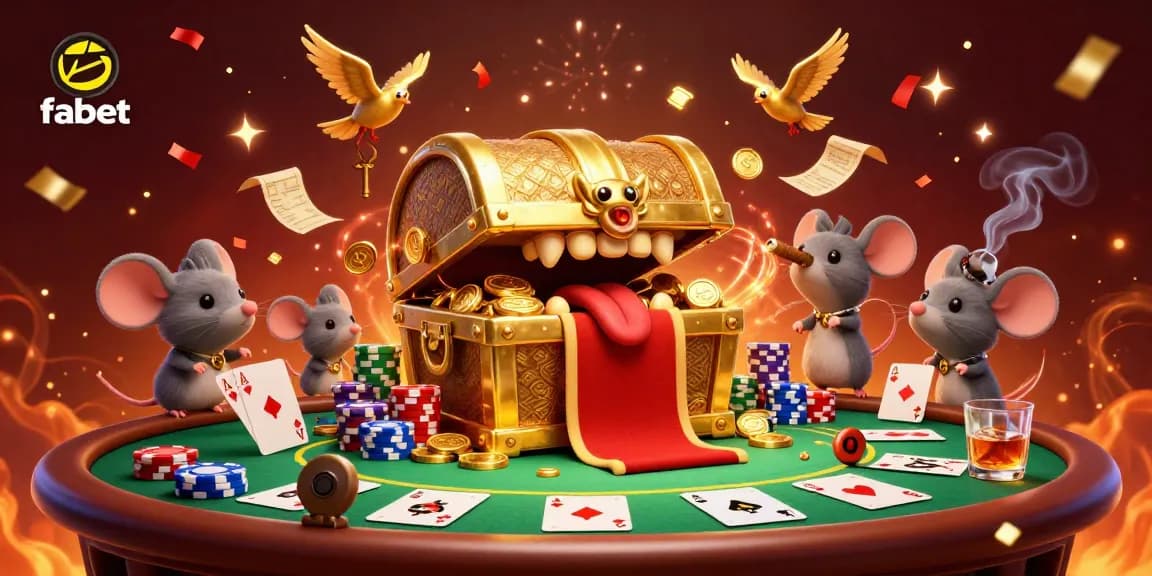 Engage with fabet's thrilling adventure featuring golden treasures and lively poker elements.