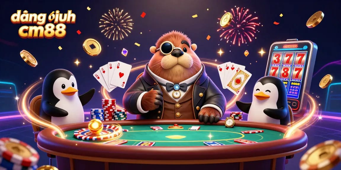 Experience exciting gameplay with đăng nhập cm88 at a vibrant underwater poker table featuring unique characters!
