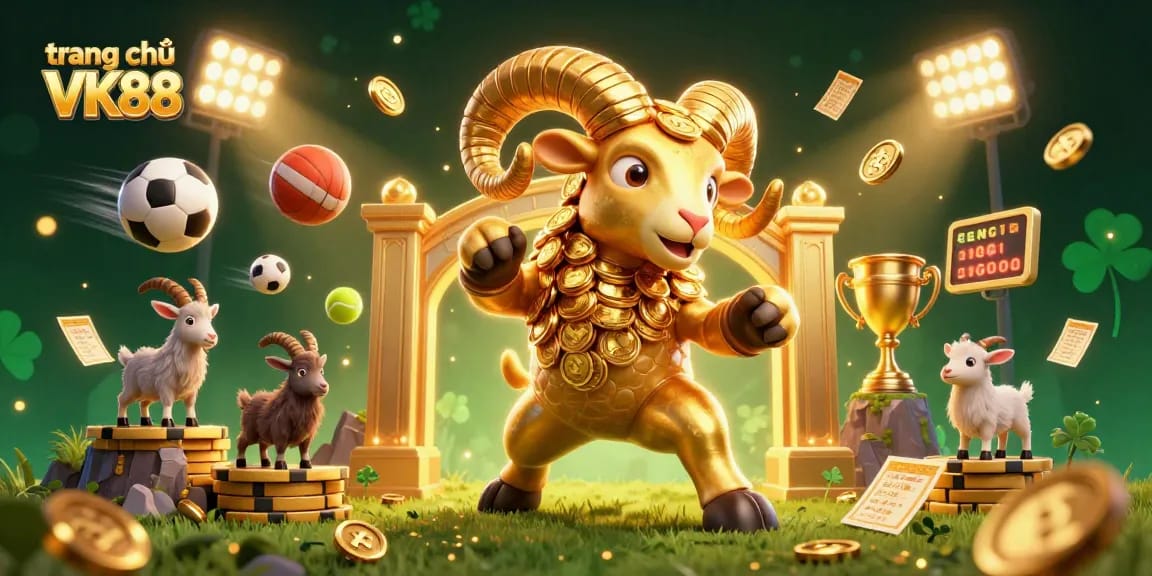 Engage in thrilling gaming experiences at trang chủ VK88 with gold coins and dynamic sports action.