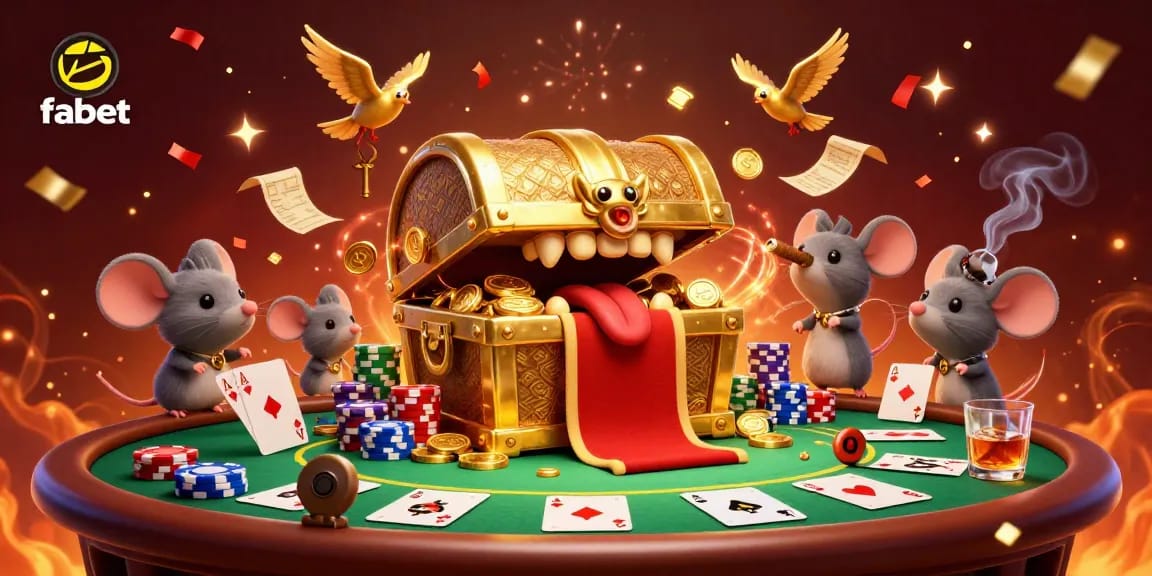 Engage with fabet's thrilling adventure featuring golden treasures and lively poker elements.