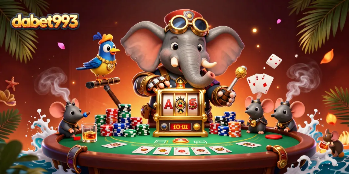 Experience thrilling jackpots at dabet993 with a steampunk-inspired casino scene bustling with action and excitement.