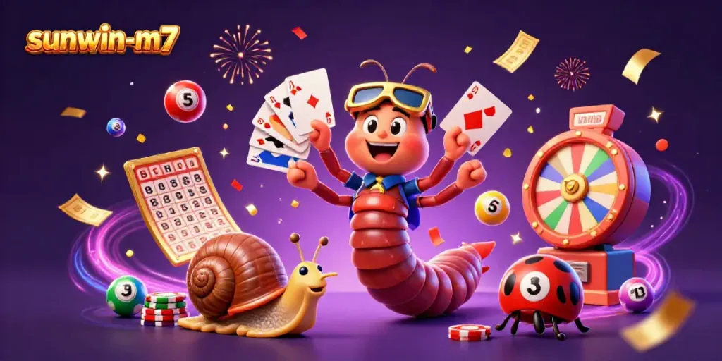 Experience excitement with sunwin-m7's vibrant casino scene featuring dynamic characters and games.