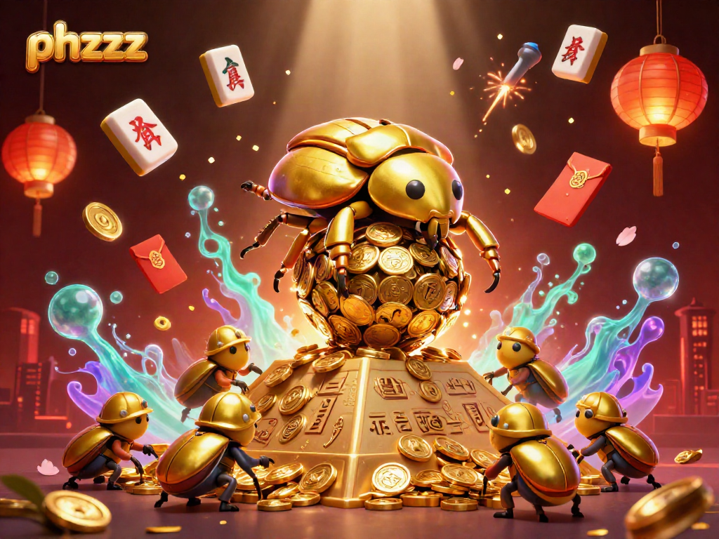 Join the phzzz adventure of a golden beetle in a vibrant casino universe!
