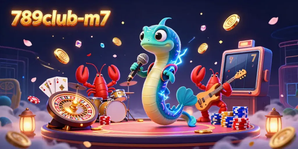 Engage with the thrilling underwater casino scene of 789club-m7 featuring vibrant characters and exciting game elements.