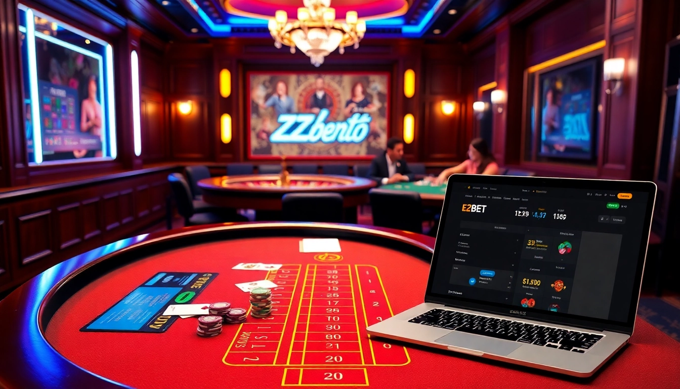 Experience the thrill of gambling at https://e2bet-games.org with energetic gameplay at a luxurious casino table.