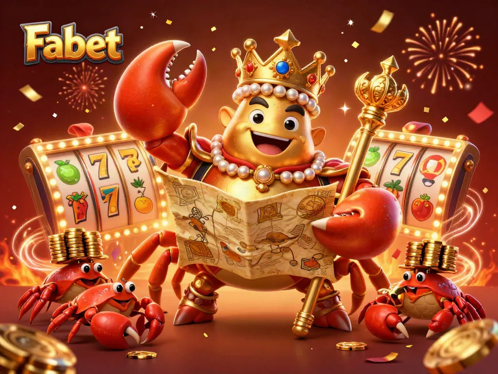 Win big with Fabet's vibrant casino experience featuring our golden crab emperor.