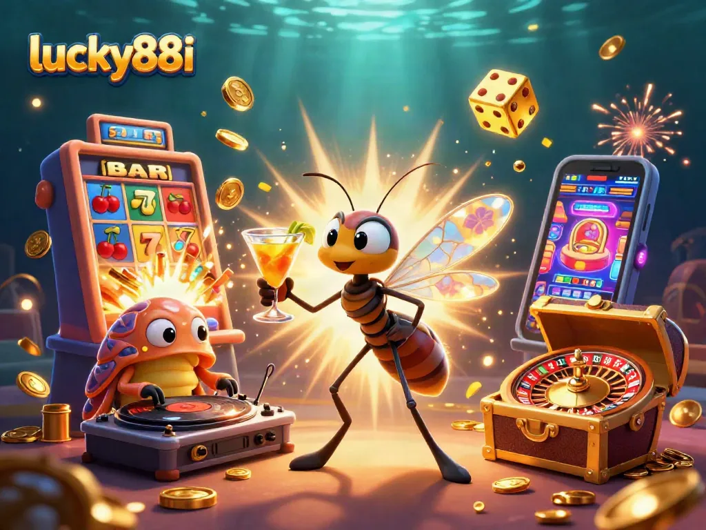 Engage with lucky88i's vibrant casino world featuring characters and dynamic gaming elements.