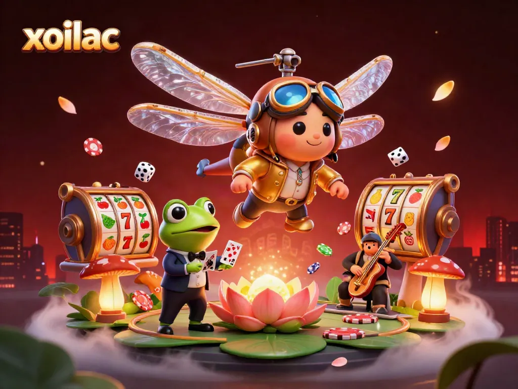 Xoilac enhances your gaming experience with vibrant casino imagery and dynamic characters.