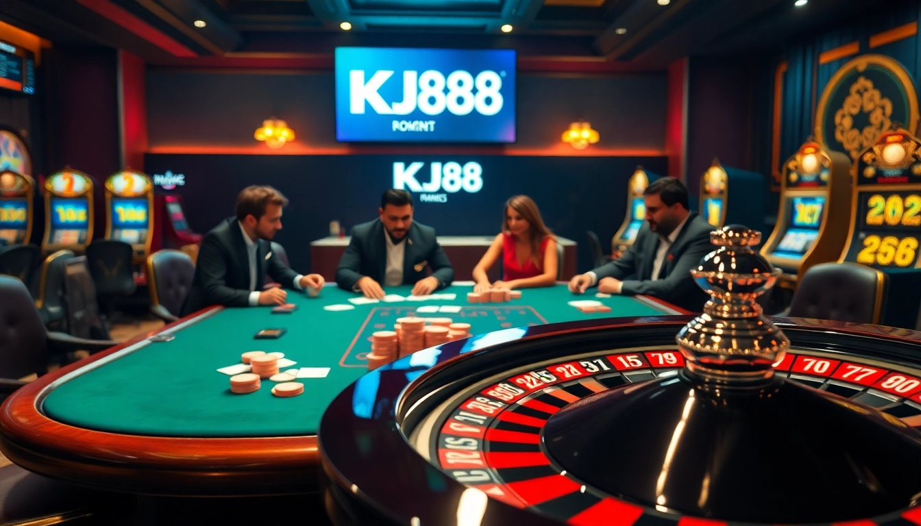 Exciting gaming action at KJC RR88 casino table showcasing poker strategies.