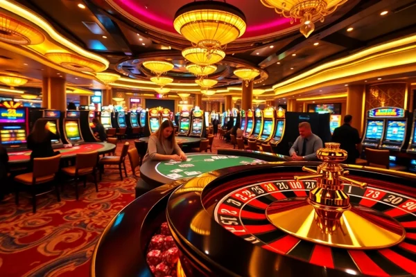 Experience the excitement of game 33win in a luxurious casino setting with engaging players and rich visuals.