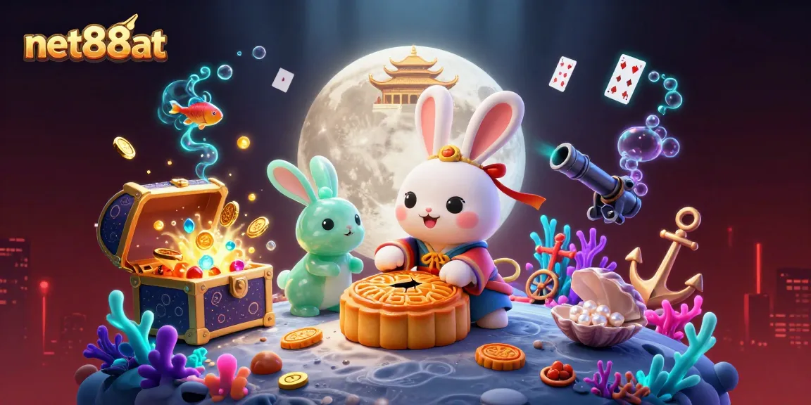 Experience thrilling gameplay with net88at as a moon rabbit reveals poker chips inside mooncakes