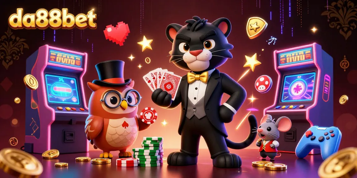 Engage in thrilling gameplay at da88bet with stylish characters among vibrant casino elements.