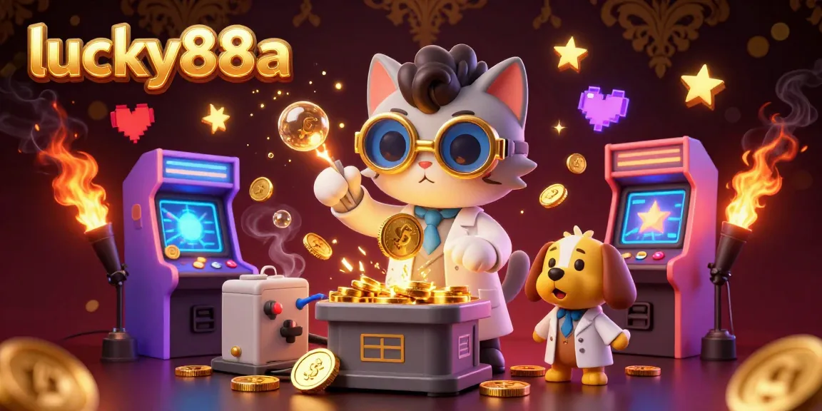 Experience thrilling gaming action at lucky88a with vibrant characters and dynamic casino elements.
