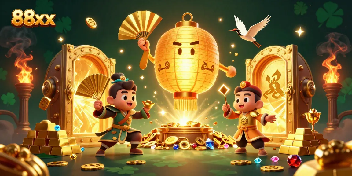 Experience the thrill of winning at 88xx with a vibrant casino scene filled with magical elements.