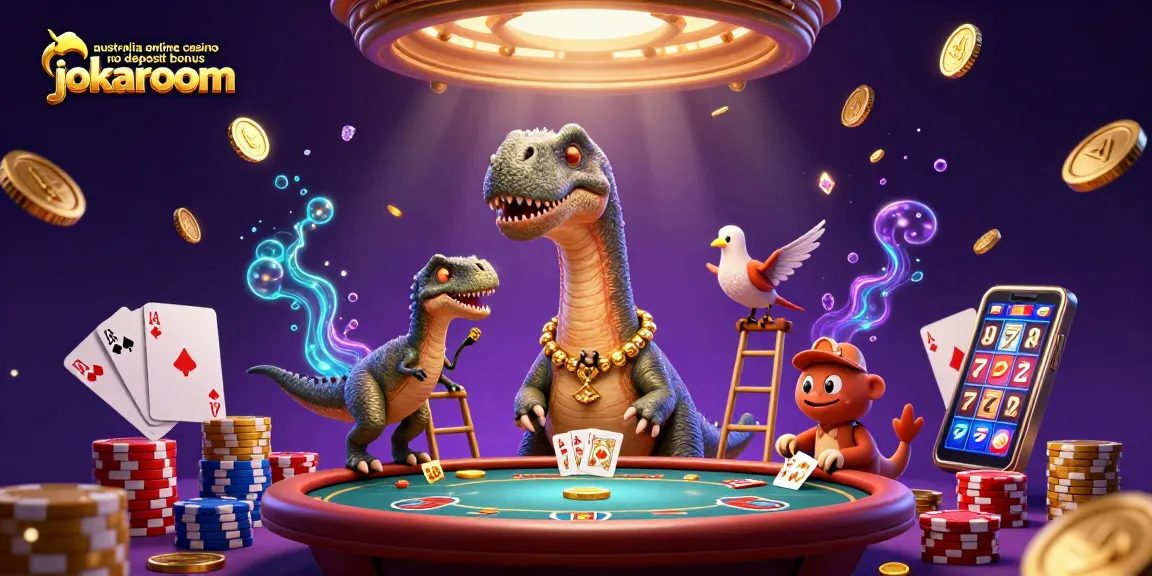 Experience the thrill of the australia online casino no deposit bonus jokaroom with vibrant characters and casino action.