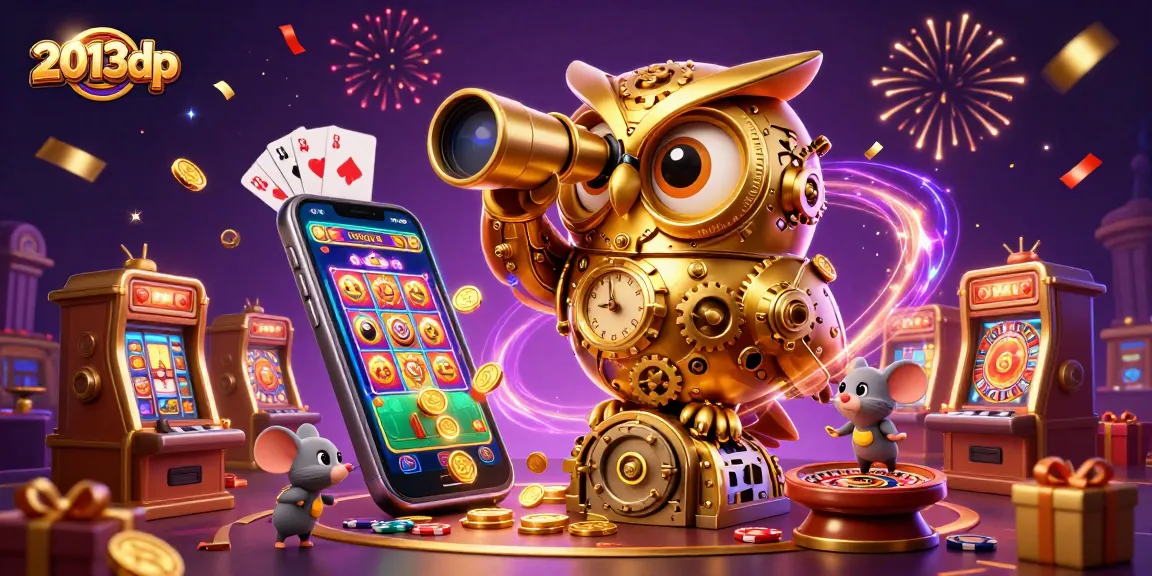 Spin to win at 2013dp with vibrant slot games, golden coins, and festive confetti.