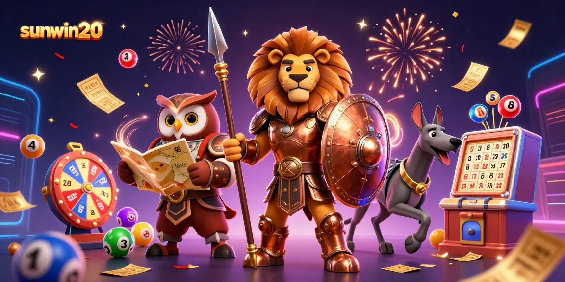 Engage with thrilling gameplay at sunwin20, featuring vibrant lottery elements and animated characters.